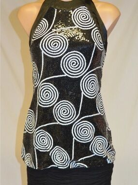 Y2K Sequin Halter Mini Cocktail Dress- NWT